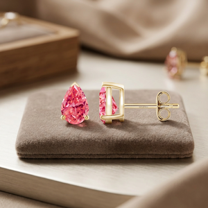 Pendientes de Zirconia con Corte de Pera en Forma de Gota de Agua Vaayu Jewels, Clásicos para Mujer, para Bodas y Uso Diario, Oro de 10K, 14K, 18K, Plata 925, 935 - Product Image 1