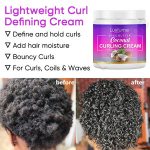 Crema rizadora para mantener el cabello <span class=keywords><strong>Afro</strong></span>, <span class=keywords><strong>rizos</strong></span> de <span class=keywords><strong>coco</strong></span> hidratantes, crema rizadora de estilismo, etiqueta privada personalizada - Product Image 3