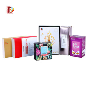 Tùy chỉnh Trắng cardstock, vàng và bạc cardstock, đảo ngược UV Frosted hộp màu mỹ phẩm Bán buôn bao bì hộp - Product Image 1