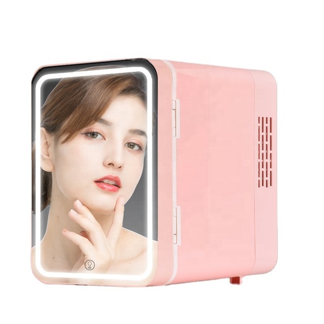 Mini Portable Mini Makeup Fridge With LED Lighting Thermoelectric Cooler & Warmer Refrigerators for Skin Care Car