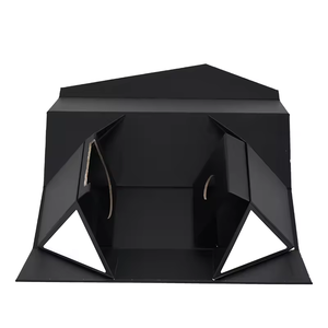 High-End <b>Black</b> Rigid Paperboard Cosmetic <b>Box</b> Rectangle Shape Magnetic Foldable Packaging for Luxury <b>Gift</b> - Product Image 4