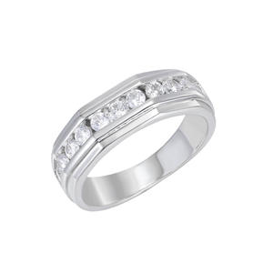 फैशन 14 के सोने ने जिरकोनिया के साथ दो टोन रिंग, इलेक्ट्रोप्लेटिंग गहने निर्माता थोक, यूरोप और अमेरिका में लोकप्रिय - Product Image 4