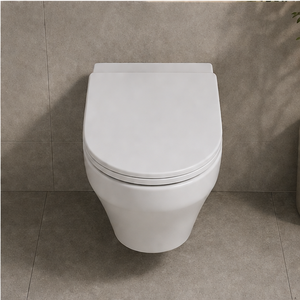 <span class=keywords><strong>WC</strong></span> mural sans rebord blanc mat, <span class=keywords><strong>chasse</strong></span> <span class=keywords><strong>d</strong></span>'<span class=keywords><strong>eau</strong></span> hygiénique facile à nettoyer, toilettes design modernes - Product Image 4