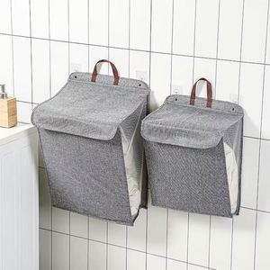Custom Logo Wall Hanging Laundry <b>Storage</b> Basket Dormitory <b>Collapsible</b> Laundry Baskets for Clothing - Product Image 2
