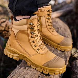 Calzado de Seguridad Unisex de Caña Alta, Resistente a Impactos y Perforaciones, para Todas las Estaciones, de Cuero Vacuno - Product Image 1