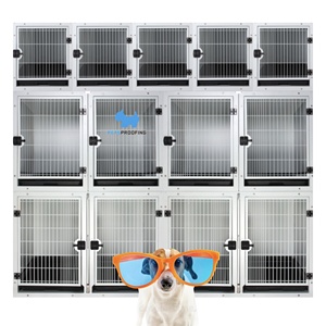 Heavy duty luxury large small stainless steel animal vet puppies pet dog kennel kennels cat cages crate crates cage bank for dog