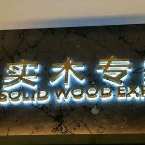 Chicago Restaurant 3D Tanda Pencahayaan LED Huruf Papan Nama LED Huruf Saluran dan LOGO Toko Kustom