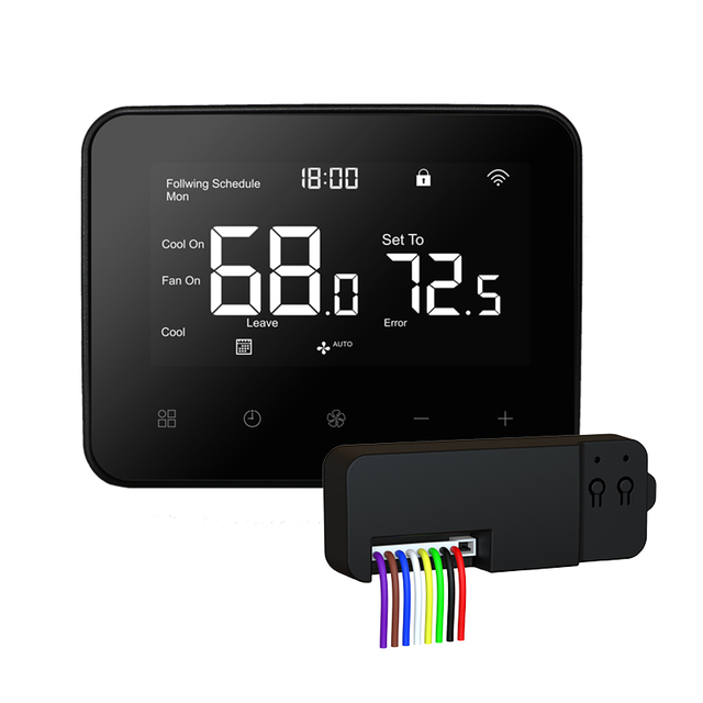 Large  LCD Touchscreen Heat Pump Thermostat Wifi for Hotel PTAC System