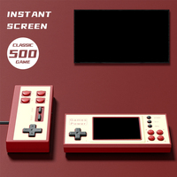 Console de jeu vidéo portable miniature 1000mAh Lecteur de jeux vidéo 500 en 1 Boîte de jeux rétro classique Cadeau de Noël pour enfants