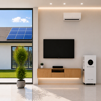 Système tout-en-un 15 kWh 51,2 V sur pied avec batterie solaire au lithium pour stockage d'énergie hybride sur réseau