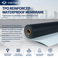 Membrana de Techo TPO Tipo P Reforzada con Poliéster, Resistente a la Intemperie y a las Perforaciones, para Estructuras de Acero y Proyectos de Renovación de Edificios