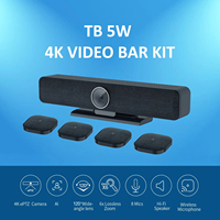 Uzaktan 4K PTZ cam lens ile profesyonel konferans kamerası hoparlör ve mikrofon ile geniş açı gürültü azaltma mic webcam