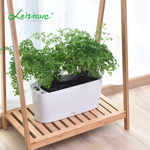 Pot de plantes à fleurs en plastique, ensemble de benne de fenêtre, arrosage automatique intelligente, jardin et bureau, intérieur - Product Image 2