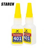 STARCN 401 Colle à pointe d'arc à séchage rapide haute résistance - Adhésif cyanoacrylate pour ailettes, plumes, nocks, inserts et pointes