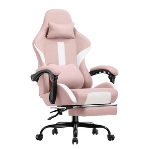 Summer Ready Grey Fabric Bionic Ergo 30d <strong>Memory</strong> Foam Lumbar Pillow <strong>Computer</strong> Gaming Chair for Gaming Office Relaxing Video Game - Product Image 4