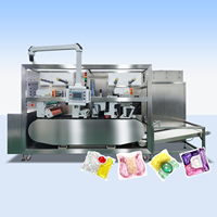 Machine d'emballage de films liquides détergents à 4 chambres, électrique, haute vitesse, à commande PLC, pour la fabrication de capsules de lessive de haute performance