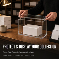 Boîte de présentation magnétique en acrylique transparent personnalisée avec couvercle, anti-poussière, pour cartes TCG, protection pour collection et rangement