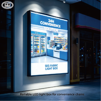 Boîte à lumière LED en tissu et alliage d'aluminium, résistante aux UV, pour publicité semi-extérieure en Europe, idéale pour les zones couvertes de type Plaza