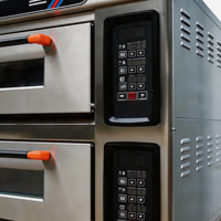 Four à pâtisserie électrique à 2 niveaux avec commande par bouton facile à utiliser, pour la cuisson de biscuits, de pain, de poisson, destiné à l'industrie de la restauration