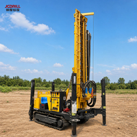 Machine de forage hydraulique rotative sur chenilles de 300 m pour la construction de puits