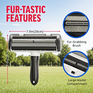 Cepillo de pelusa reutilizable con mango de ABS sólido, autolimpieza para eliminar el pelo de mascotas, cepillo de rodillo para perros y gatos, herramienta de aseo de plástico - Product Image 2