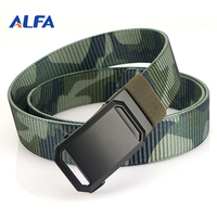 ALFA Ceinture tactique personnalisée pour hommes en nylon non extensible avec boucle automatique en alliage Style décontracté Logo Métal