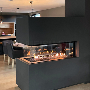 Chimenea de Gas Flotante MEISU.CH, Ecológica y Eficiente, con Soporte para TV, Diseño Suspendido e Insertable - Product Image 1