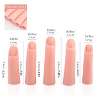 Nouvel ensemble de 5 doigts d'entraînement en silicone pour la manucure, main de mannequin pour la pratique des ongles