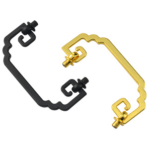 Chinese Style Zinc Alloy Drawer Handles Rectangle <b>Black</b> And Gold Durable Furniture Hardware - Product Image 5