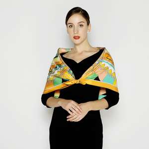 Foulard Quadrato Personalizzato 90x90 in <span class=keywords><strong>Pura</strong></span> <span class=keywords><strong>Seta</strong></span> Satinata 100% 14mm per Donna - Product Image 2