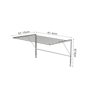 Outdoor Two Adjustable Stainless Steel <strong>Wall</strong> <strong>Mounted</strong> Drying Rack Foldable Metal <strong>Hanging</strong> <strong>Clothes</strong> Drying Rack - Product Image 4