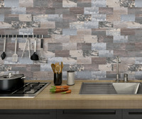 Carrelage autocollant à coller sur le dos pour la décoration murale de la cuisine et de la salle de bain Carrelage mural en PVC gris à peler et à coller pour le dosseret