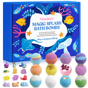 Bombes de bain magiques MasaiGGe pour enfants, aux ingrédients doux pour la peau, enrichies en calcium, fer, sélénium et <span class=keywords><strong>zinc</strong></span>, pour une peau douce et lisse. - Product Image 1