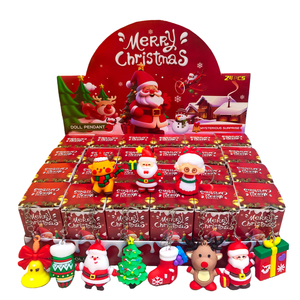 Vente chaude porte-clés de noël 24 pièces/ensemble chiffres boîte aveugle père noël Surprise boîte Figurines <span class=keywords><strong>Capybara</strong></span> drôle enfant jouet cadeaux - Product Image 1