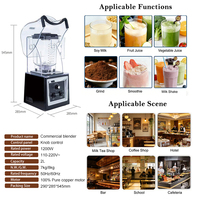 Licuadora Comercial de Alta Potencia a Precio de Fábrica para Uso en Hoteles, Multifuncional, para Hacer Smoothies, 5+ Velocidades, Trituradora de Hielo, de Alta Resistencia