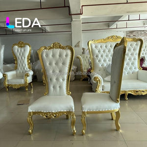 Canapé de luxe à dossier haut LEDA, chaises royales pour mariage, trônes de roi et de reine sans accoudoirs - Product Image 6
