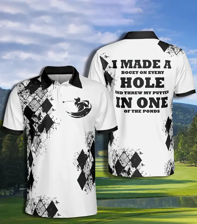 남성용 반팔 골프 폴로 니트 가슴 티셔츠 남성용 3D 패턴 반팔 폴로 셔츠