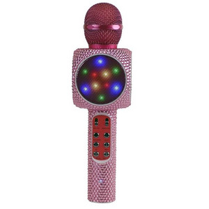 Sparkly Bling Rhinestones <span class=keywords><strong>Bluetooth</strong></span> Karaoke Micrófono Altavoz de mano portátil para todos los teléfonos inteligentes - Product Image 3