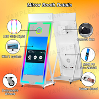 Expédition rapide : Photomaton miroir magique avec écran tactile 32/43 pouces, avec flight case, pour location événementielle et mariages