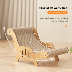 Papan Garukan Kucing Terpadu & Tempat Tidur Garukan Mainan Kucing Tahan Gores Tahan Aus Anti Debu - Product Image 2