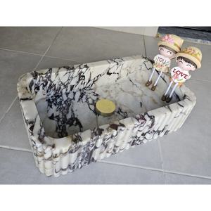 Calacatta Viola wastafel marmer ukuran kustom mangkuk kapal mewah bak cuci batu rias kamar mandi Modern - Product Image 5