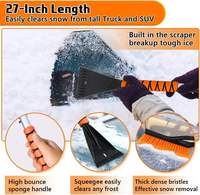 WANLIJIE Brosse à neige détachable avec grattoir à glace - Déneigeur de voiture flexible et extensible pour l'entretien automobile hivernal et l'utilisation en extérieur