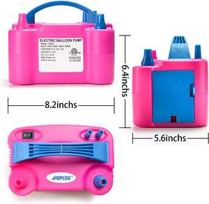 Balão elétrico portátil Máquina De Sopro com Bicos Duplos Rosa Vermelha 110V 600W Balão Recheio Máquina Partido Suprimentos Bomba de Ar - Product Image 3