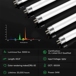 Tube lumineux <span class=keywords><strong>fluorescent</strong></span> <span class=keywords><strong>T5</strong></span> à spectre complet 3000k-6400k, 54w, IP65, en verre, <span class=keywords><strong>pour</strong></span> plantes d'intérieur - Product Image 4