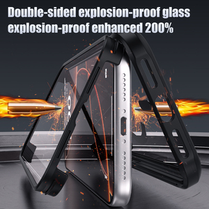 Sang trọng chất lượng cao dual-side 360 bảo vệ đầy đủ Tempered Glass TPU PC trường hợp điện thoại không dây sạc thiết kế trong suốt mạnh mẽ - Product Image 3