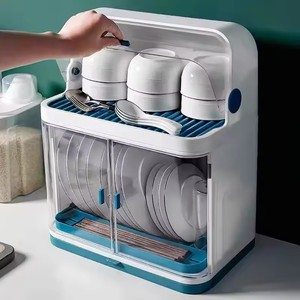 热销厨房碗碟架排水板储物容器<span class=keywords><strong>2</strong></span>层碗碟晾衣架 - Product Image 3