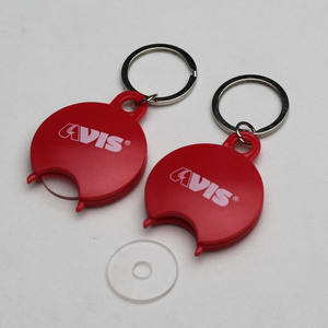 ऐक्रेलिक प्लास्टिक यूरो क्लिप सुपरमार्केट टोकन धारक सिक्का धारक कीचेन प्रकार-प्लास्टिक टोकन धारक कुंजी अंगूठी - Product Image 2