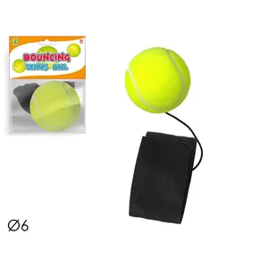 <b>Bouncing</b> Tennis <b>Ball</b> With Wrist Strap For Training Practice 6 Cm Diameter - Product Image 1