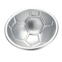 2 pièces d'ustensiles de cuisson pour la cuisine, moule à gâteau en forme de ballon de football 3D DIY, moule à bombe de bain, moule à gâteau en aluminium sphérique non toxique, moule à chocolat