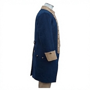 Manteau long imperméable en laine pour homme, double boutonnage, col rabattu, logo personnalisé brodé, manteau d'hiver, service OEM - Product Image 6